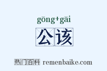 公该是什么意思的图片